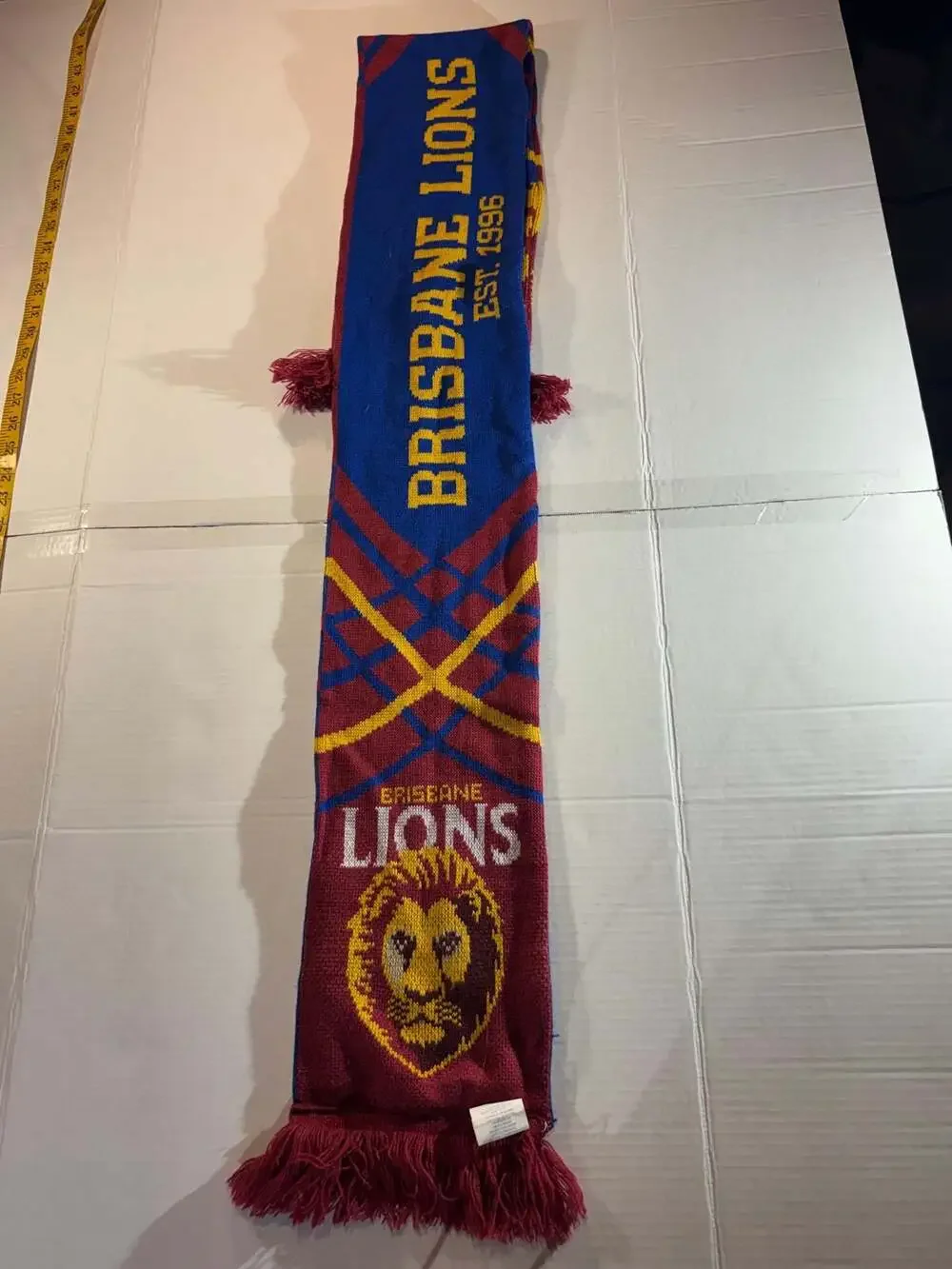 AFL Brisbane Lions Est. 1996 Official Supporter Knit Scarf
